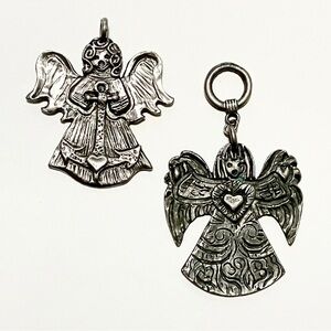 Faith and Charity Pewter Angels by Marcie